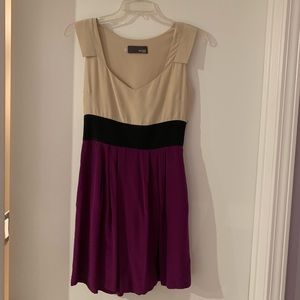 Myne silk color block mini dress